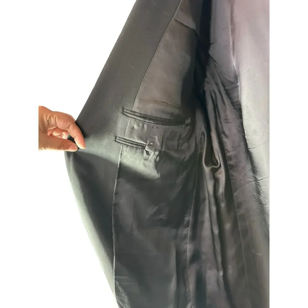 Jack Victor Classic Black Suit Jacket 46 Extra Long DXL Rochester Big & Tall
